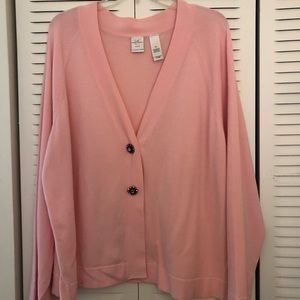 Emma James by Liz Claiborne pink cardigan